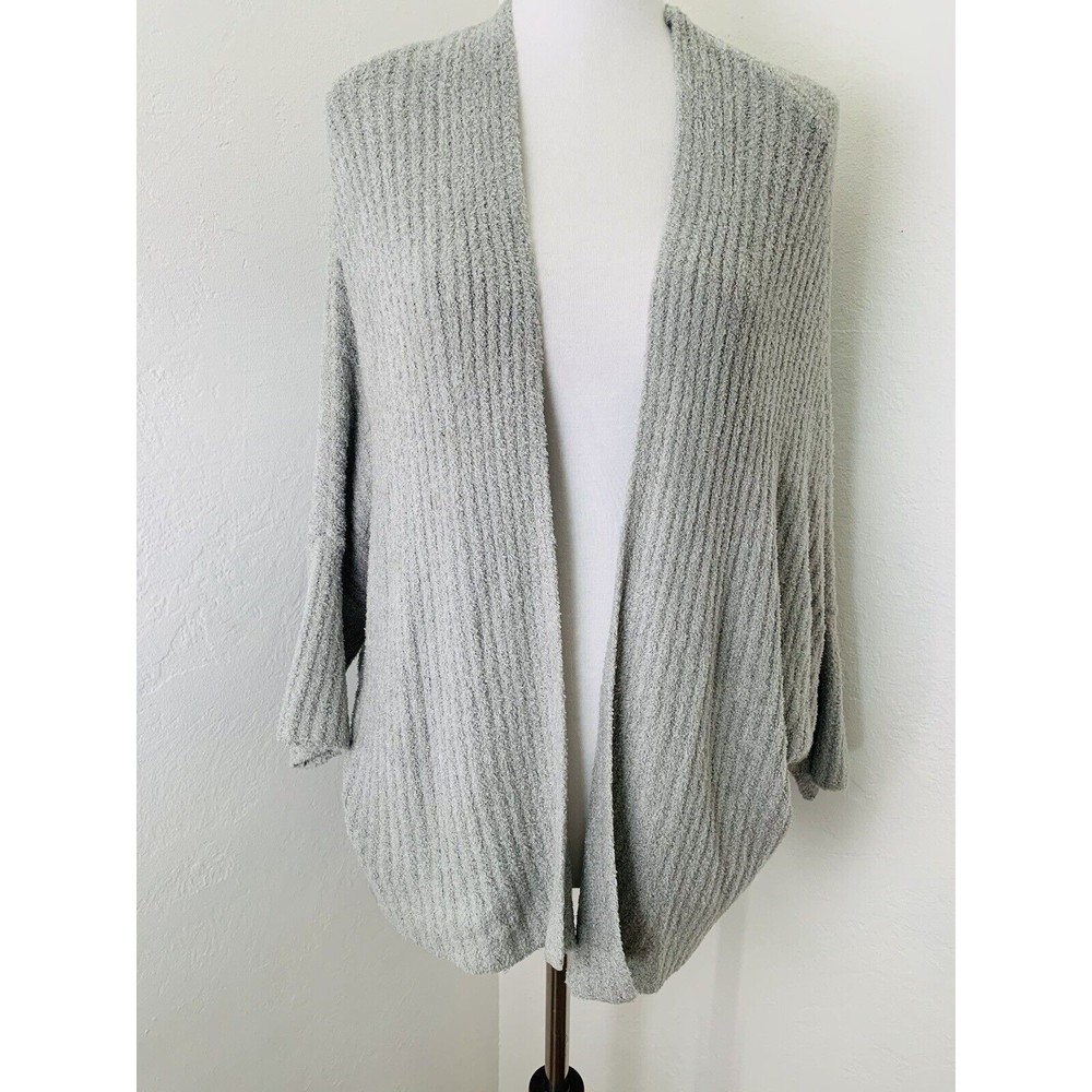 Barefoot Dreams CozyChic Shrug Cardigan Size S/M Green Rib Lounge Soft